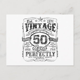 Cartes Pour Fêtes Annuelles Chemise Édition Limitée Vintage 1976 50 Ans 50t