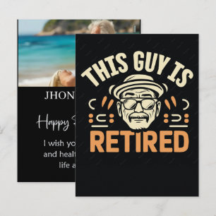 Cartes Pour Fêtes Annuelles Chemise personnalisée Re Tired drôle Nom Retraite