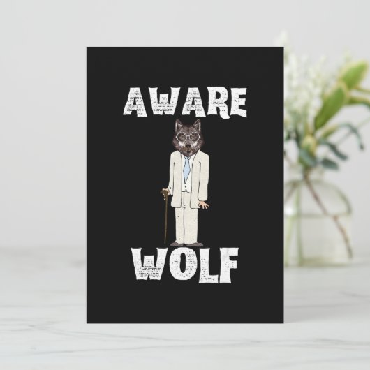 Cartes Pour Fêtes Annuelles Chemises Halloween 2020 Loup Conscient - Loup-garo (Debout devant)
