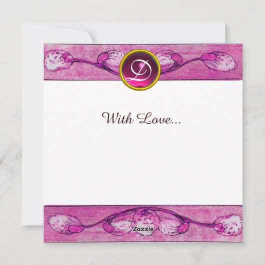 CARTES POUR FÊTES ANNUELLES CHÈQUES BLANCHES EN FENÊTRE ROSE VALENTINE DAME MO (Dos)