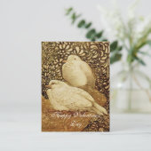 CARTES POUR FÊTES ANNUELLES CHÈQUES BLANCS EN SÉPIE BROWN (Debout devant)