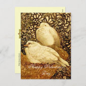 CARTES POUR FÊTES ANNUELLES CHÈQUES BLANCS EN SÉPIE BROWN (Devant / Derrière)