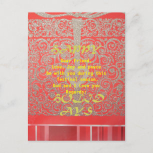 Cartes Pour Fêtes Annuelles Cher ami Happy Holiday Red Parties scintillant con