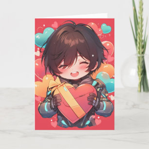 Cartes Pour Fêtes Annuelles Cher garçon Sci-Fi Anime Love