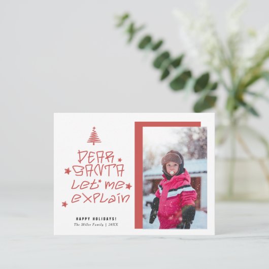 Cartes Pour Fêtes Annuelles Cher Noël Père Noël (Debout devant)