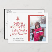 Cartes Pour Fêtes Annuelles Cher Noël Père Noël (Devant / Derrière)