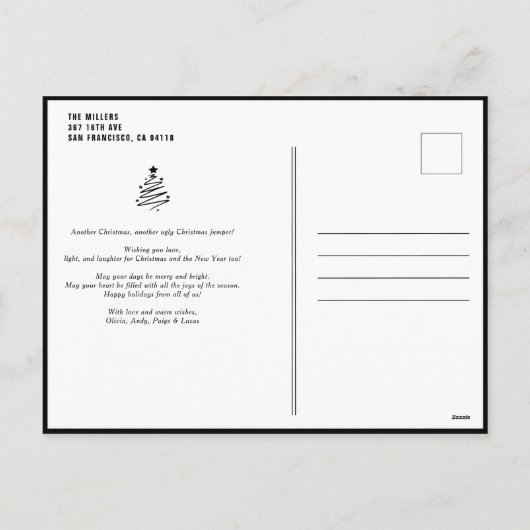 Cartes Pour Fêtes Annuelles Cher Noël Père Noël (Dos)