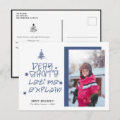 Cartes Pour Fêtes Annuelles Cher Noël Père Noël (Devant / Derrière)