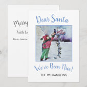 Cartes Pour Fêtes Annuelles Cher Père Noël (Devant / Derrière)