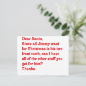 Cartes Pour Fêtes Annuelles Cher Père Noël (Debout devant)