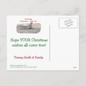 CARTES POUR FÊTES ANNUELLES CHER PÈRE NOËL/CE QUE JE VEUX POUR NOËL/HIPPOTAMUS (Dos)