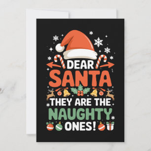 Cartes Pour Fêtes Annuelles Cher Père Noël, Ce Sont Les Maudits Noël