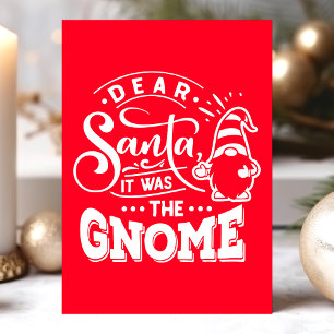 Cartes Pour Fêtes Annuelles Cher Père Noël C'était Le Noël Du Gnome