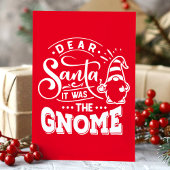 Cartes Pour Fêtes Annuelles Cher Père Noël C'Était Le Noël Gnome