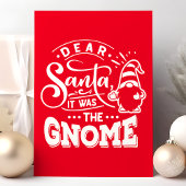 Cartes Pour Fêtes Annuelles Cher Père Noël C'Était Le Noël Gnome