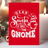 Cartes Pour Fêtes Annuelles Cher Père Noël C'Était Le Noël Gnome