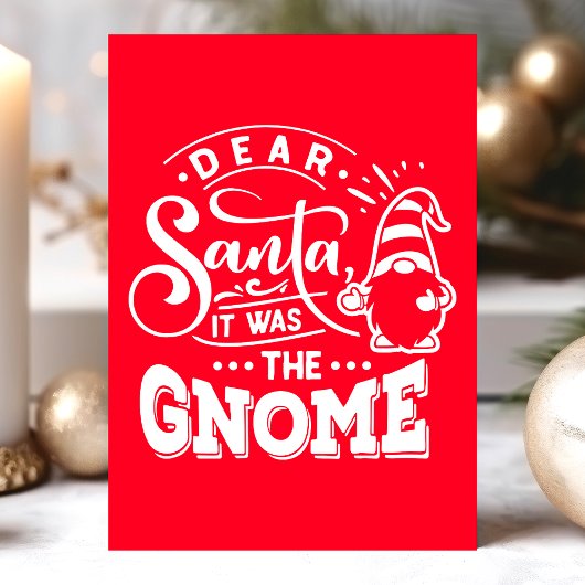 Cartes Pour Fêtes Annuelles Cher Père Noël C'Était Le Noël Gnome