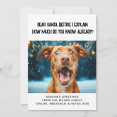 Cartes Pour Fêtes Annuelles Cher Père Noël, Combien Savez-Vous Déjà ? Noël (Devant)