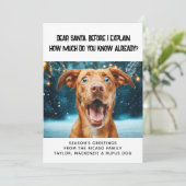 Cartes Pour Fêtes Annuelles Cher Père Noël, Combien Savez-Vous Déjà ? Noël (Debout devant)