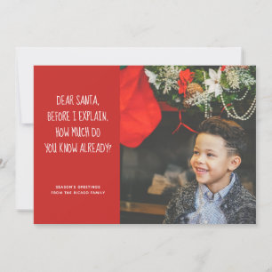 Cartes Pour Fêtes Annuelles Cher Père Noël, Combien Savez-Vous Déjà ? Noël