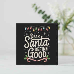 Cartes Pour Fêtes Annuelles Cher Père Noël Définir Bonne Famille de Noël Corre