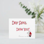 Cartes Pour Fêtes Annuelles Cher Père Noël... définir le bien ? (Debout devant)