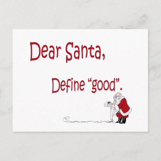 Cartes Pour Fêtes Annuelles Cher Père Noël... définir le bien ? (Devant)