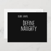 Cartes Pour Fêtes Annuelles Cher Père Noël Définir Naughty Drôle Adulte (Devant / Derrière)