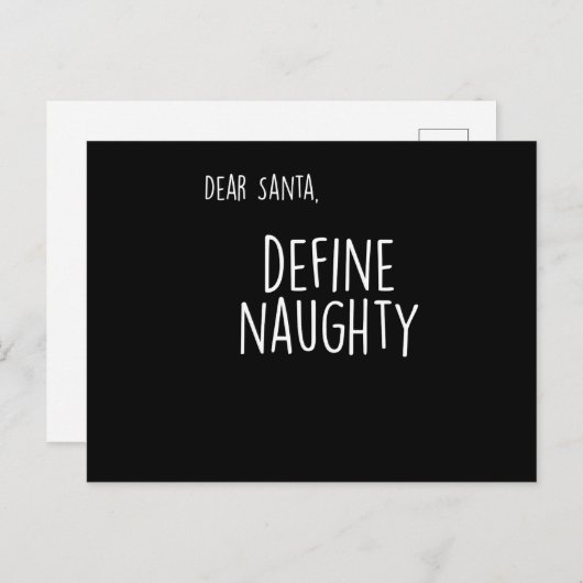Cartes Pour Fêtes Annuelles Cher Père Noël Définir Naughty Drôle Adulte (Devant / Derrière)