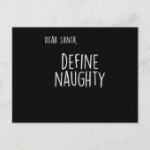 Cartes Pour Fêtes Annuelles Cher Père Noël Définir Naughty Drôle Adulte (Devant)