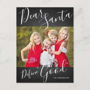 Cartes Pour Fêtes Annuelles Cher Père Noël définissent la bonne photo de Noël