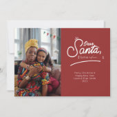 Cartes Pour Fêtes Annuelles Cher Père Noël, Expliquez-Nous La Photo (Devant)