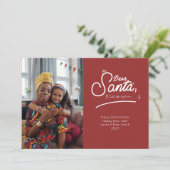 Cartes Pour Fêtes Annuelles Cher Père Noël, Expliquez-Nous La Photo (Debout devant)