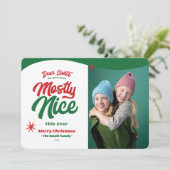 Cartes Pour Fêtes Annuelles Cher Père Noël Funny Christmas card (Debout devant)