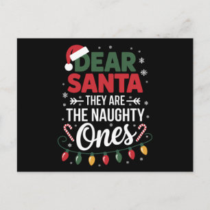 Cartes Pour Fêtes Annuelles Cher Père Noël Ils Sont Les Vilains Noël