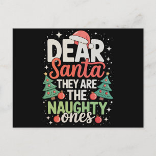 Cartes Pour Fêtes Annuelles Cher Père Noël Ils Sont Les Vilains Noël