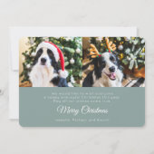 Cartes Pour Fêtes Annuelles Cher Père Noël j'ai essayé chien photo fun Noël (Dos)