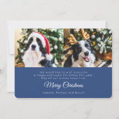 Cartes Pour Fêtes Annuelles Cher Père Noël J'ai essayé chien photo fun Noël (Dos)