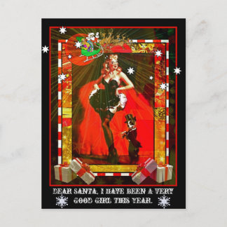Cartes Pour Fêtes Annuelles Cher Père Noël, j'ai été une fille très bonne