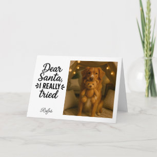 Cartes Pour Fêtes Annuelles Cher Père Noël, j'ai vraiment essayé - Photo de No