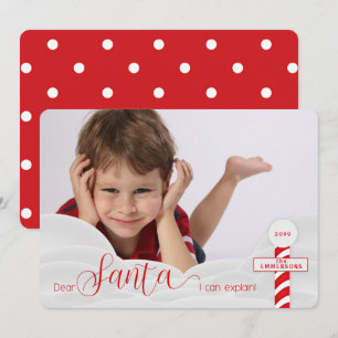Cartes Pour Fêtes Annuelles Cher Père Noël, je peux expliquer la photo de Noël