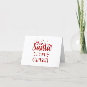 Cartes Pour Fêtes Annuelles Cher Père Noël je peux expliquer la typographie de