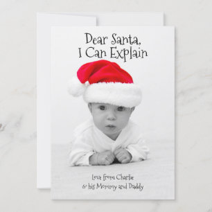 Cartes Pour Fêtes Annuelles Cher Père Noël Je Peux Expliquer Noël Personnalisé