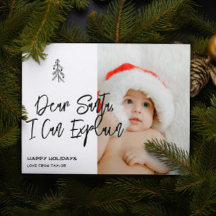 Cartes Pour Fêtes Annuelles Cher Père Noël Je Peux Expliquer Noël Personnalisé