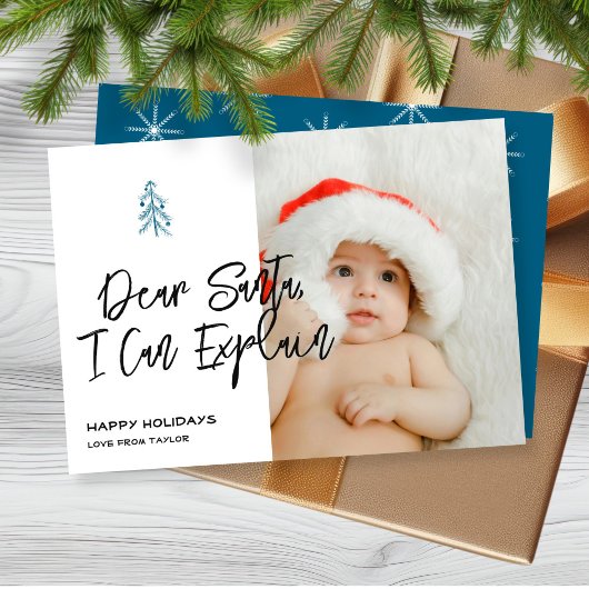 Cartes Pour Fêtes Annuelles Cher Père Noël Je Peux Expliquer Noël Personnalisé