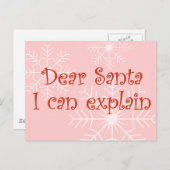 Cartes Pour Fêtes Annuelles Cher Père Noël, je peux vous expliquer (Devant / Derrière)