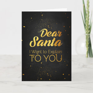 Cartes Pour Fêtes Annuelles Cher Père Noël, je veux vous expliquer - Merri Chr