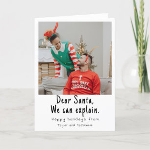 Cartes Pour Fêtes Annuelles Cher Père Noël, nous pouvons expliquer la photo de