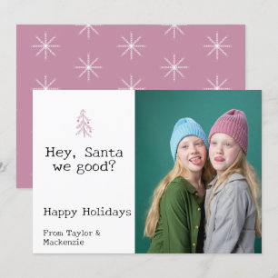 Cartes Pour Fêtes Annuelles Cher Père Noël nous sommes un bon Noël Personnalis