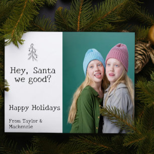 Cartes Pour Fêtes Annuelles Cher Père Noël nous sommes un bon Noël Personnalis